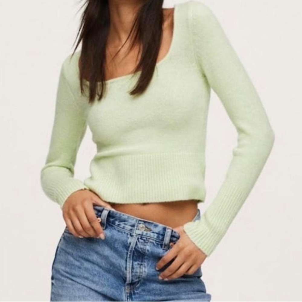 Mango Textured Knit Sweater Size Large